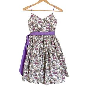 Betina Kids Girls Liberty Floral Purple Circle Tea Party Pageant Dress size 10